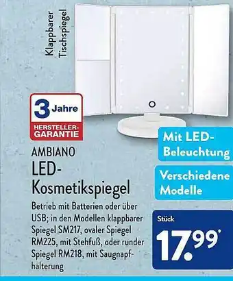 Aldi Nord Ambiano led-kosmetikspiegel Angebot