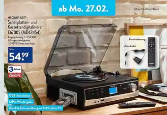 Aldi Nord Medion life schallplatten- und und kassettendigitalisierer Angebot