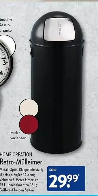 Aldi Nord Home creation retro-mülleimer Angebot