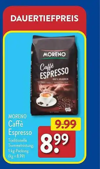 Aldi Nord Moreno caffè espresso Angebot