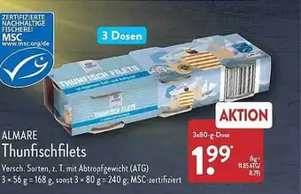 Aldi Nord Almare thunfischfilets Angebot