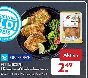 Aldi Süd Meine metzgerei hähnchen-oberkeulensteaks Angebot