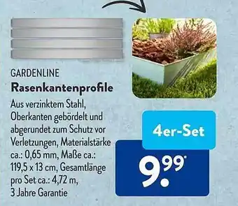 Aldi Süd Gardenline rasenkantenprofile Angebot