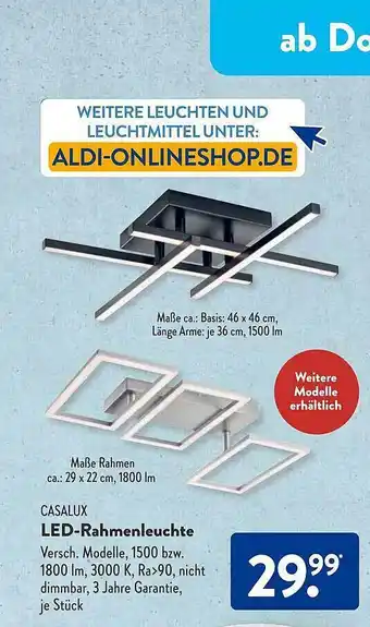 Aldi Süd Casalux led-rahmenleuchte Angebot