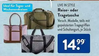 Aldi Süd Live in style reise- oder tragetasche Angebot