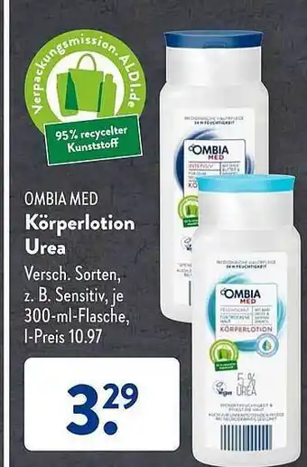 Aldi Süd Ombia med körperlotion urea Angebot