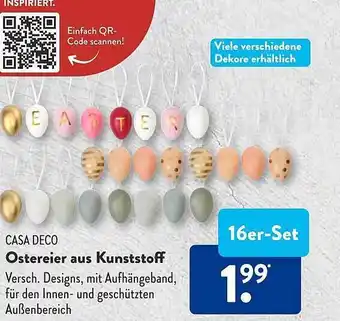 Aldi Süd Casa deco ostereier aus kunststoff Angebot