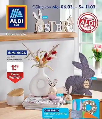 Aldi Süd Casa deco holzdekoration Angebot