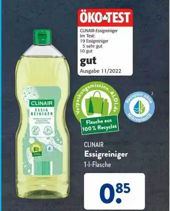 Aldi Süd Clinair essigreiniger Angebot