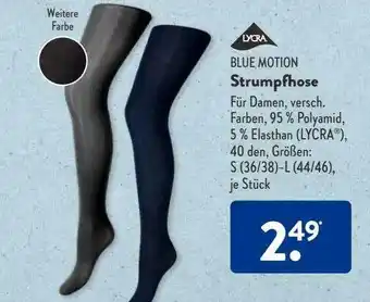 Aldi Süd Blue motion strumpfhose Angebot