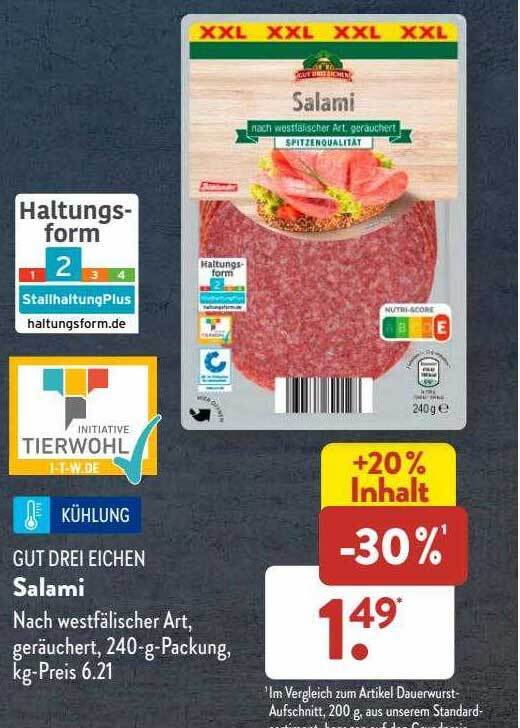 Gut drei eichen salami Angebot bei Aldi Süd