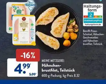 Aldi Süd Meine metzgerei hähnchenbrustfilet, teilstück Angebot