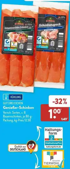 Aldi Süd Gut drei eichen genießer-schinken Angebot