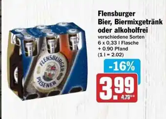 dodenhof Flensburger bier, biermixgetränk oder alkoholfrei Angebot