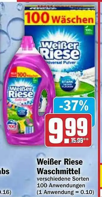 Hit Weißer riese waschmittel Angebot