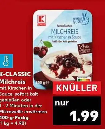 Kaufland K-classic milchreis Angebot