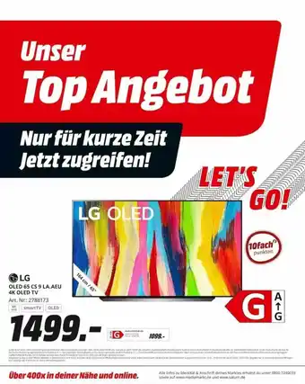 MediaMarkt Lg oled 65 cs 9 la.aeu 4k oled tv Angebot