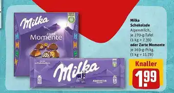 REWE Milka schokolade oder zarte momente Angebot