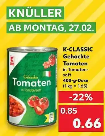 Kaufland K-classic gehackte tomaten Angebot