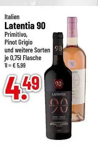 trinkgut Latentia 90 primitivo, pinot grigio und weitere sorten Angebot