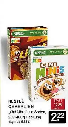 Edeka Zurheide Nestlé cerealien „cini minis” Angebot