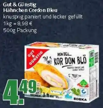 Ihr Frischmarkt Gut & Günstig Hähnchen Cordon Bleu 500g Packung Angebot