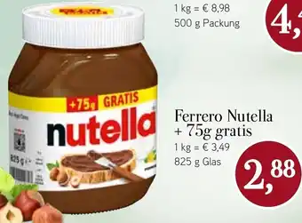 Dornseifer Ferrero Nutella + 75g gratis 825 g Glas Angebot