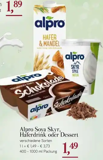 Dornseifer Alpro Soya Skyr, Haferdrink oder Dessert 400-1000 ml Packung Angebot