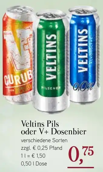 Dornseifer Veltins Pils oder V+ Dosenbier 0,50 L Dose Angebot