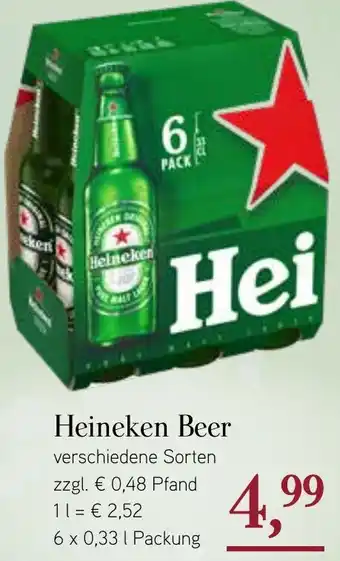 Dornseifer Heineken Beer 6x0,33 L Packung Angebot