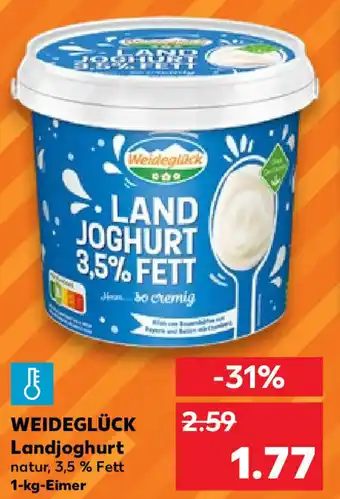 Kaufland Weideglück Landjoghurt 1 kg Eimer Angebot