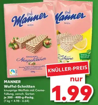 Kaufland Manner Waffel Schnitten 300-400 g Packg. Angebot