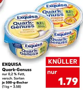 Kaufland Exquisa Quark Genuss 500 g Becher Angebot