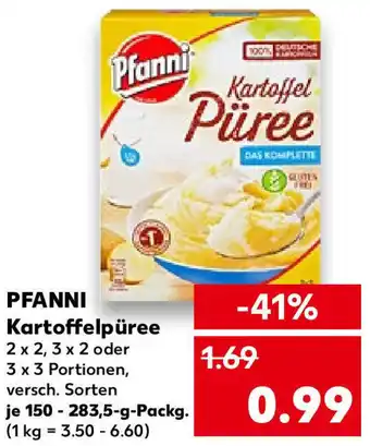 Kaufland Pfanni Kartoffelpüree 150-283,5 g Packg. Angebot