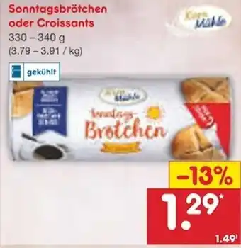 Netto Marken-Discount Sonntagsbrötchen oder Croissants 330-340 g Angebot