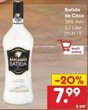 Netto Marken-Discount Batida De Côco 0,7 Liter Angebot