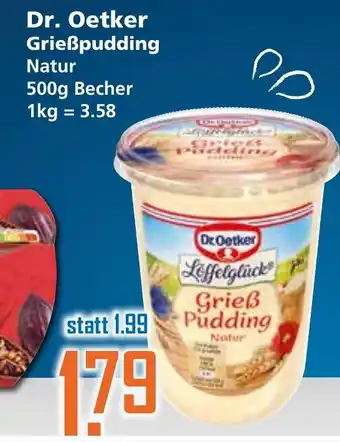 Klaas und Kock Dr. Oetker Grießpudding 500g Becher Angebot