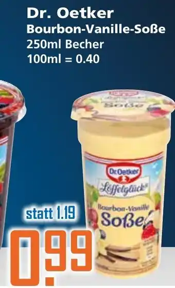 Klaas und Kock Dr. Oetker Bourbon Vanille Soße 250ml Becher Angebot