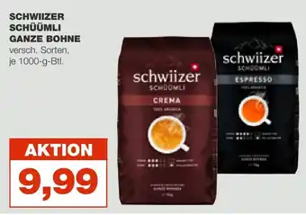 mein real Schwiizer Schuumli Ganze Bohnen 1kg Angebot
