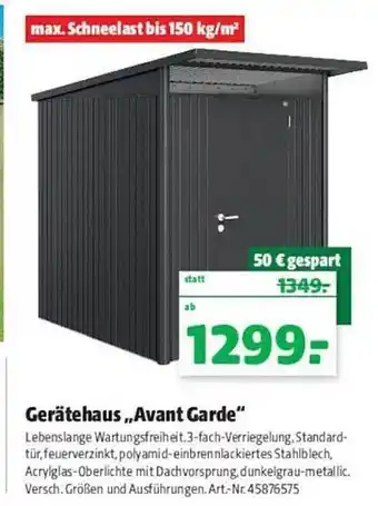 Floraland Gerätehaus „avant garde“ Angebot