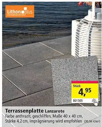 Holz Possling Terrassenplatte lanzarote lithon plus Angebot