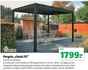 Floraland Mr. gardener pergola „classic 111“ Angebot