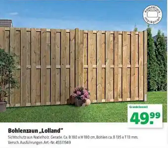 Floraland Bohlenzaun „lolland“ Angebot