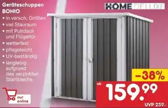 Netto Marken-Discount Home Deluxe Geräteschuppen Bohio Angebot