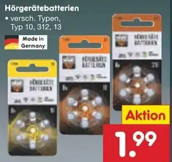 Netto Marken-Discount Hörgerätebatterien Angebot