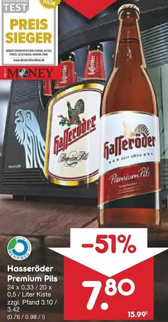 Netto Marken-Discount Hasseröder Premium Pils 24x0,33 L/20x0,5 L Angebot