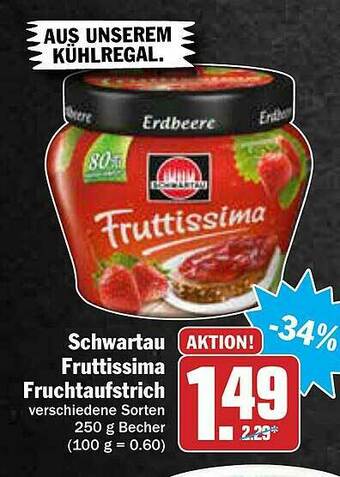 AEZ Schwartau Fruttissima Fruchtaufstrich Angebot