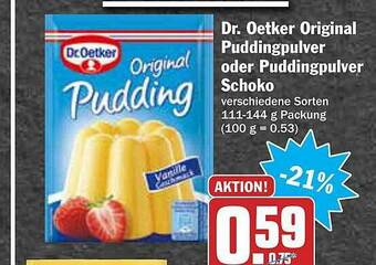 AEZ Dr Oetker Original Puddingpulver Oder Puddingpulver Schoko Angebot