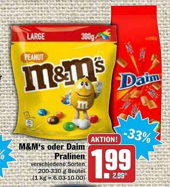 AEZ M&m's Oder Daim Pralinen Angebot