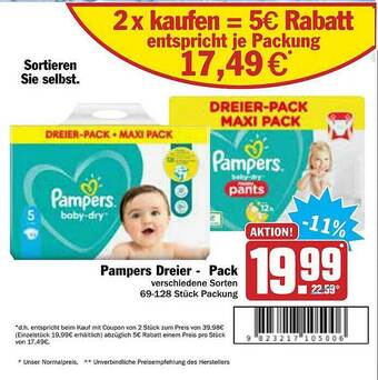 AEZ Pampers Dreier - Pack Angebot